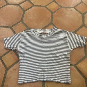 Cropped stripe tshirt
